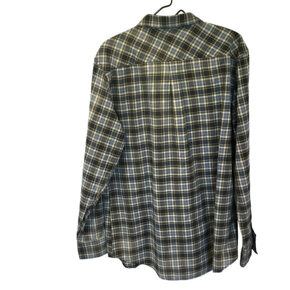 O'Neill Men's Long Sleeve Button Front Cotton Blend Dress Shirt Sz XL Blue Plaid - Picture 2 of 8